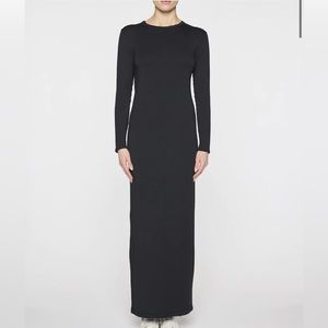 BLEUSALT Long Sleeve Maxi Dress in Chic Black